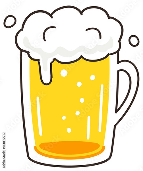 Fototapeta ビールジョッキのイラスト
