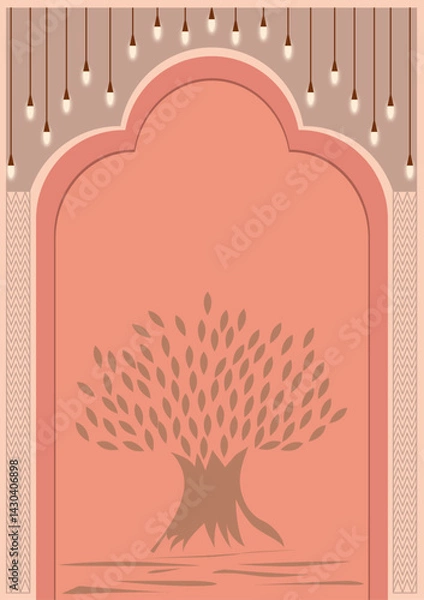 Obraz Wedding Invitation background with lighting