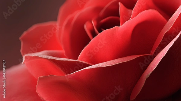 Obraz Close-up of a red rose, with a lifelike texture and vibrant red tones