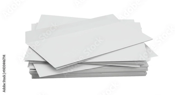Fototapeta Isolated Stack of White Printer Paper Sheets