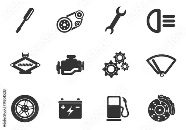 Obraz car service icon set