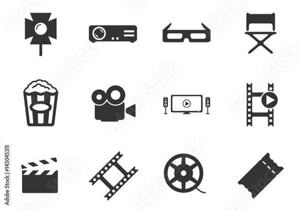 Obraz cinema icon set