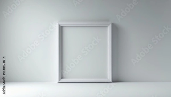 Fototapeta Photo frame or wood frame set against a blank background. Clipping path included