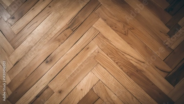 Fototapeta Segment of parquet flooring showcasing oak texture and wood grain