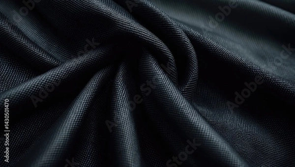 Fototapeta Solid plastic texture with deep dark surface background and woven color pattern