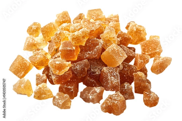 Obraz Brown Sugar Cubes with Close Up.