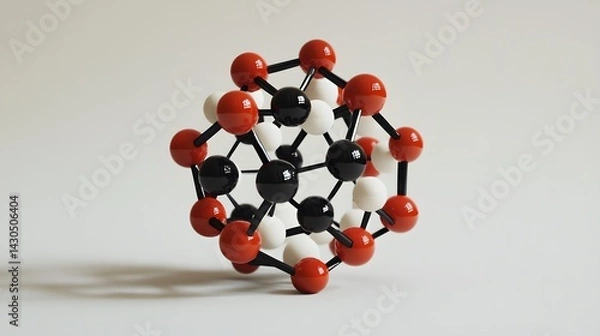 Fototapeta Microscopic molecular structure model