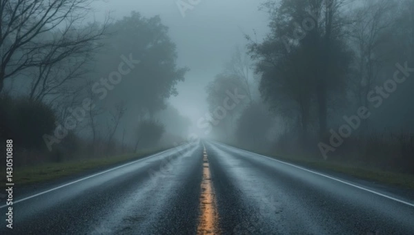 Fototapeta Rainy day in the Australian landscape with mountains and trees