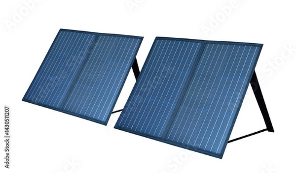 Obraz Two portable foldable solar panel