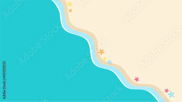 Fototapeta summer background with waves