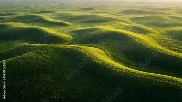 Obraz Summer scenery of Kalajun grassland in Ili Kazakh Autonomous Prefecture, Xinjiang, China