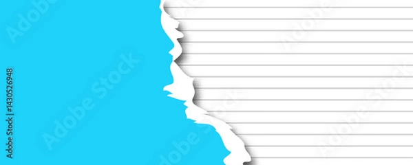 Obraz blue torn paper grunge texture background template design