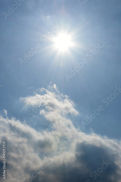 Obraz 眩しい太陽と雲「空想・太陽と雲のドラゴン」