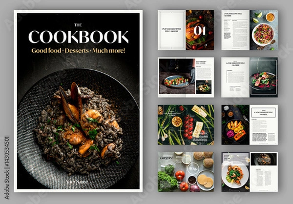 Fototapeta Cookbook Layout