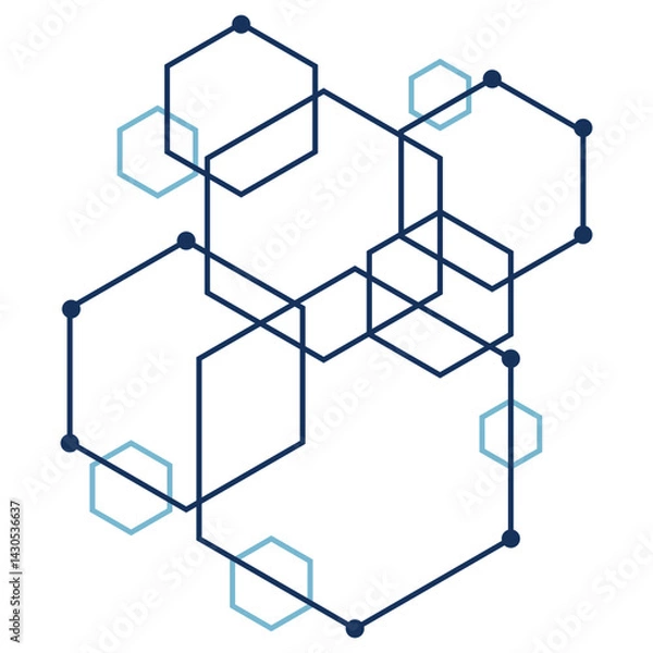 Fototapeta Hexagon Technology