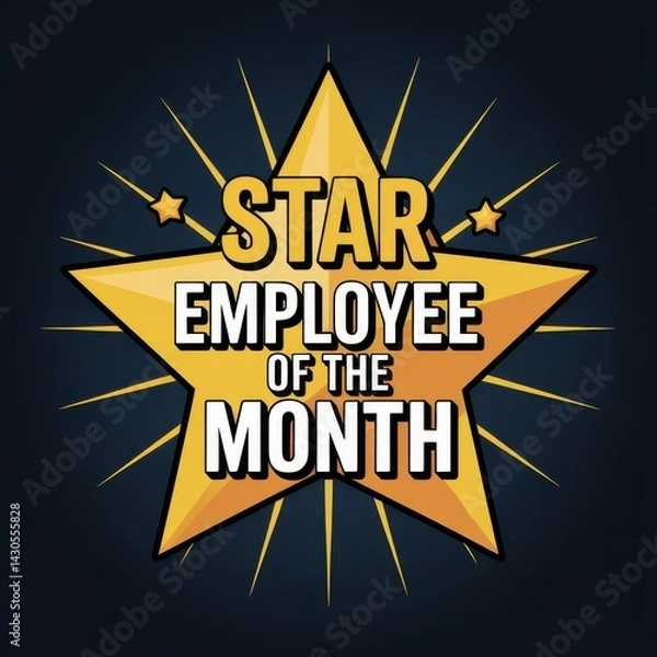 Obraz Star Employee of the Month Recognition Badge