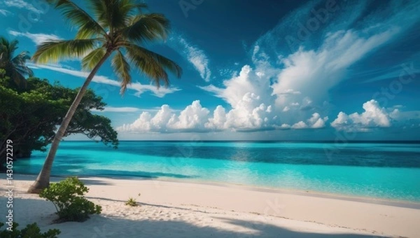 Fototapeta Endless tropical paradise on an island