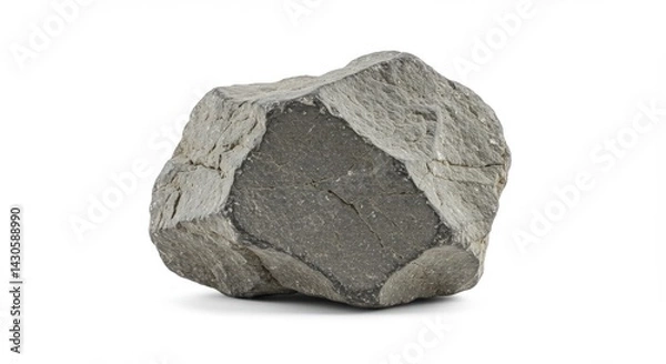 Fototapeta A large rock formation sitting on white background