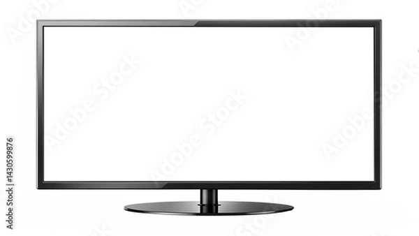 Obraz mockup of a large modern black TV, png file of isolated cutout object with shadow on transparent background. PNG