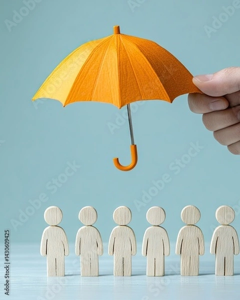 Fototapeta Protecting individuals with insurance coverage