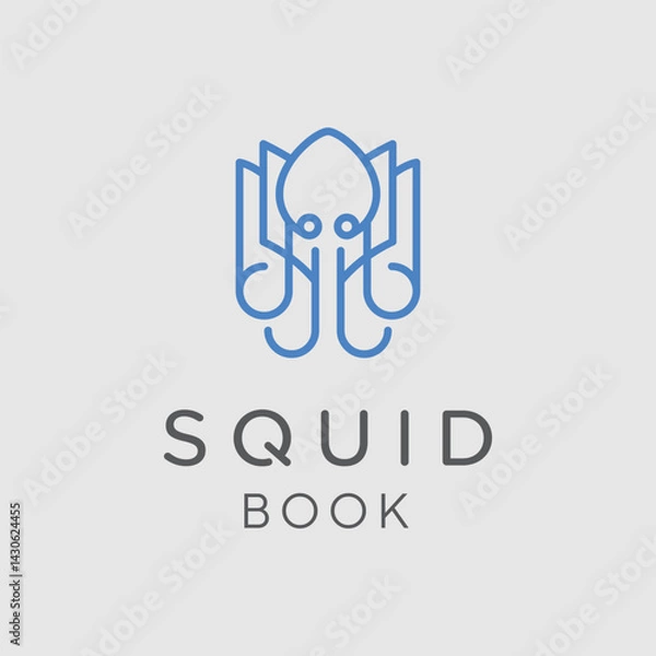 Obraz Octopus Logo Design minimalist Template Inspiration