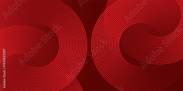 Fototapeta Red abstract background. Dynamic shapes composition modern arts
