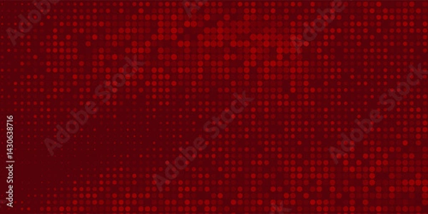 Fototapeta Red diagonal geometric shape with halftone. Modern fiber textured  arts nodern