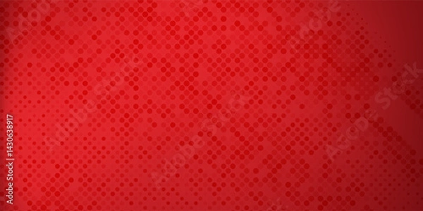 Fototapeta Red diagonal geometric shape with halftone. Modern fiber textured  arts nodern