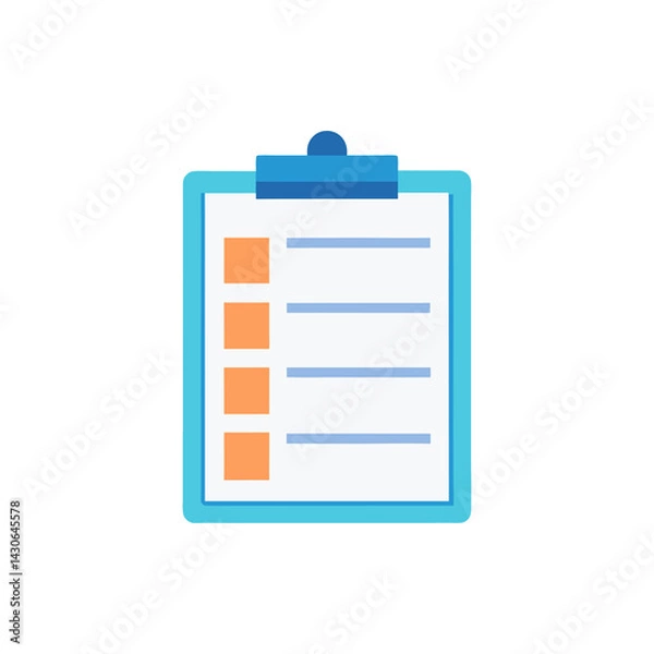 Obraz Attendance Sheet isolated on transparent background