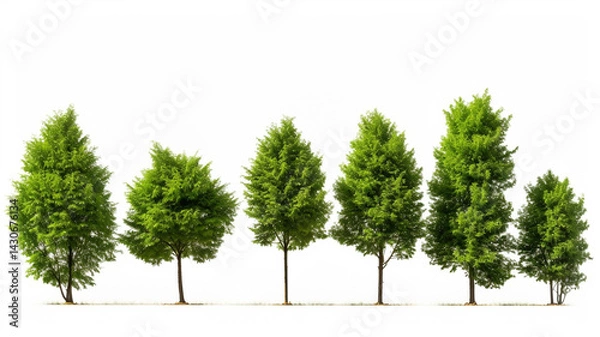 Fototapeta Set tree isolated on white background.
