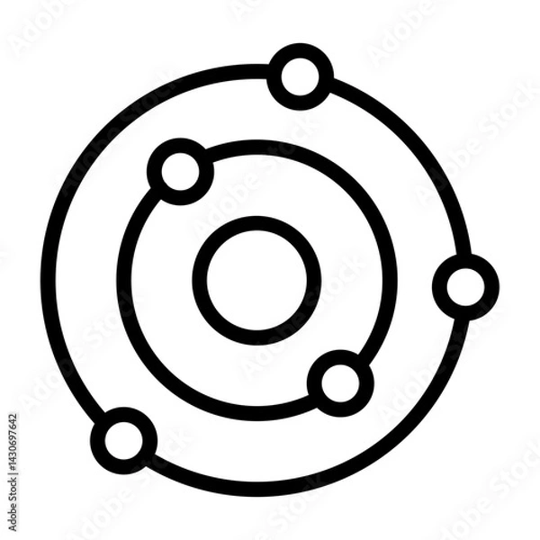 Obraz Isotope Vector Line Icon Design