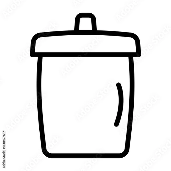 Obraz Crucible Vector Line Icon Design