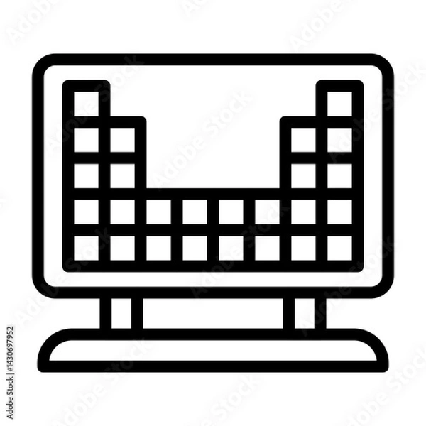 Obraz Periodic Table Vector Line Icon Design