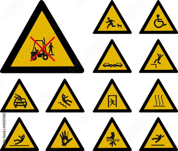 Obraz Accident warning sign