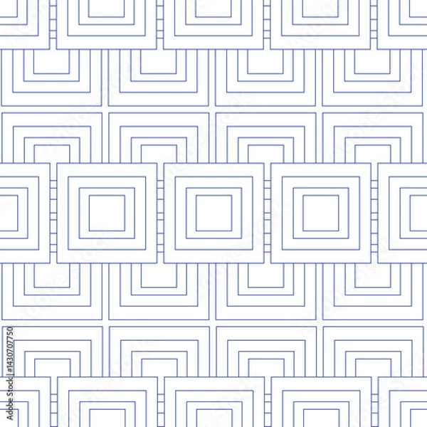 Obraz Two-color seamless vector geometric pattern