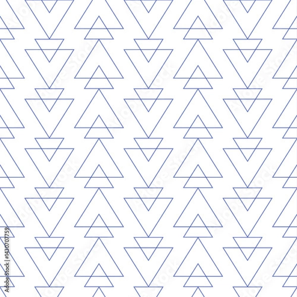Obraz Two-color seamless vector geometric pattern