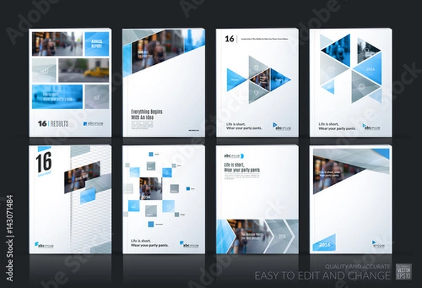 Fototapeta Abstract vector business template. Brochure layout, cover modern