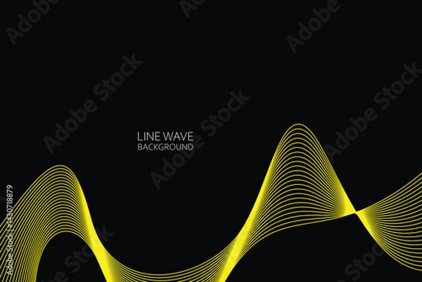 Fototapeta Abstract dynamic line wave background