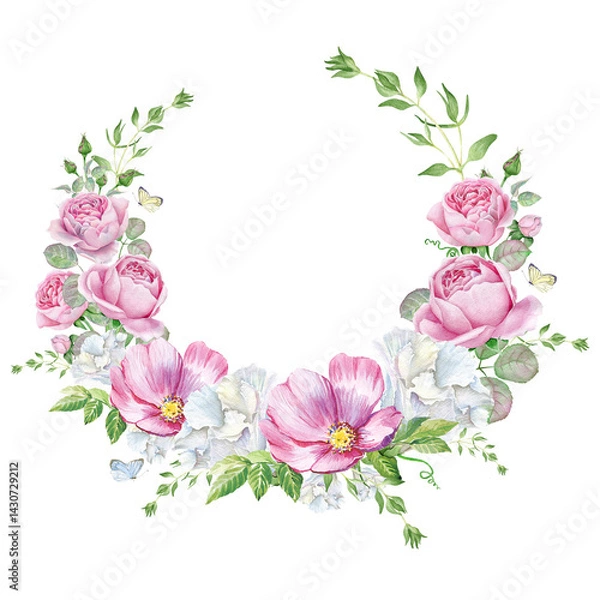 Obraz Delicate wreath of  flowers