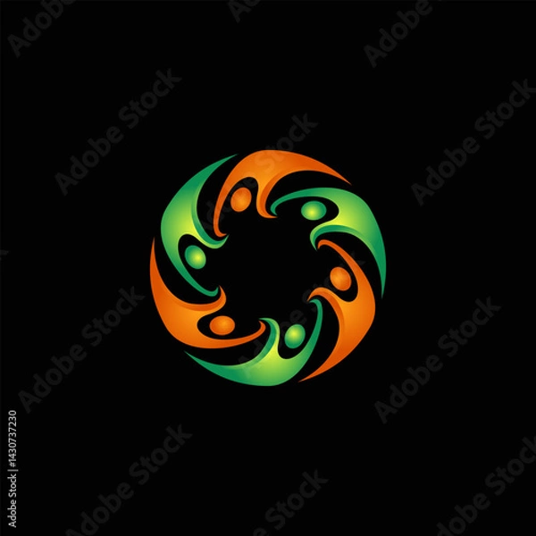 Obraz Abstract Circular People Logo