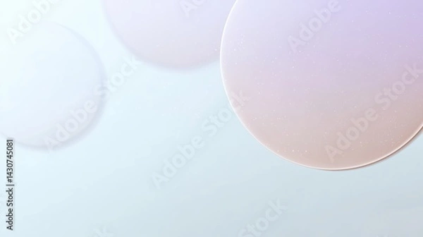 Fototapeta Soft pastel circles on a light background create a serene and calming atmosphere, perfect for design projects and artistic expressions, abstract art concept