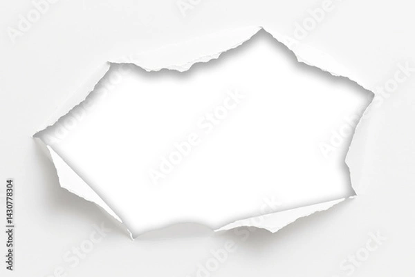 Obraz white torn paper craft frame background