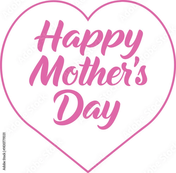Obraz pink text cursive typography happy mother s day