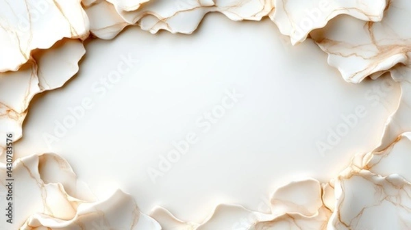 Fototapeta An eye-catching abstract background featuring cream and gold layers, ideal for those seeking a luxurious and artistic flair in their designs or decor.