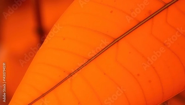 Obraz Vivid orange leaf veins