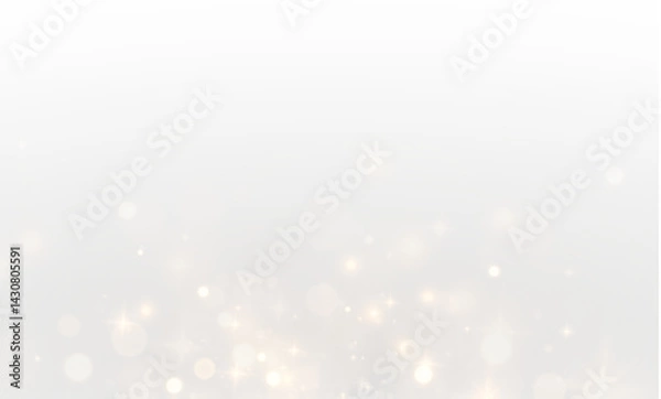 Obraz Glittering starburst and glowing particles with dust and golden light. Isolated PNG for elegant holiday designs, fantasy illustrations, or seasonal celebration decoration.