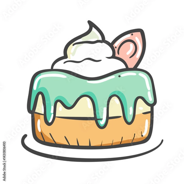 Fototapeta cake Copy icon, cake Copy vector illustration-simple illustration of cake Copy, perfect for cake Copy logos and icons
