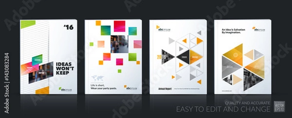 Fototapeta Abstract vector business template. Brochure layout, cover modern