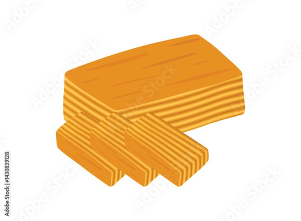 Obraz Layered cake lapis legit is indonesian sweet dessert bakery food art vector illustration