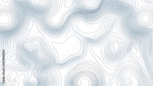 Obraz Abstract topographic map design with light gray lines.
